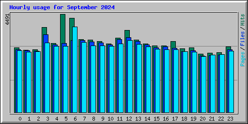Hourly usage for September 2024