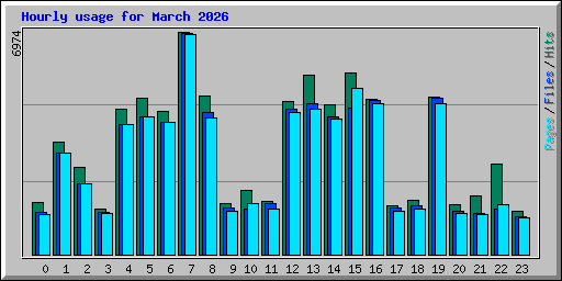 Hourly usage for March 2026
